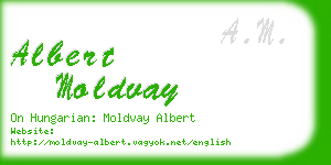 albert moldvay business card